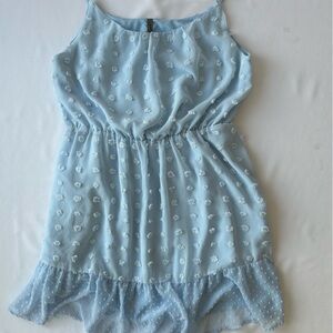 ePretty Sky Blue Dress with Puff Details